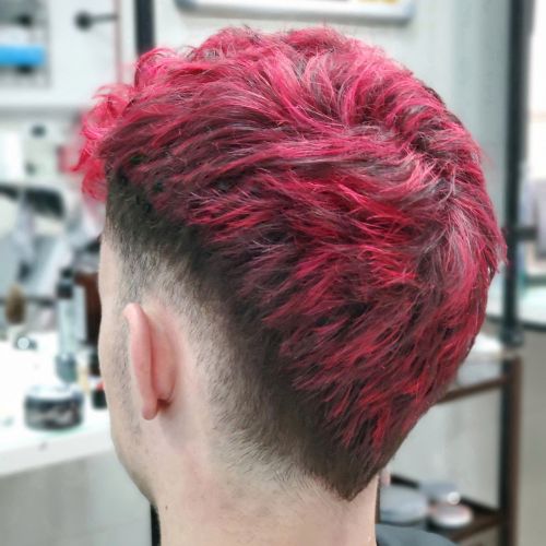 Corte de pelo y tinte rojo